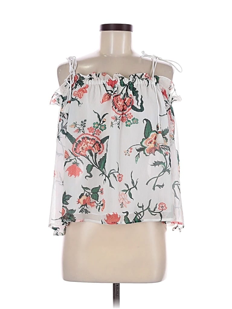 Club Monaco 3/4 Sleeve Blouse In White