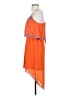 Buttons 100% Polyester Graphic Orange Casual Dress Size S - photo 5