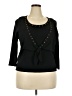 Studio 1 Black 3/4 Sleeve Top Size 18W - photo 1