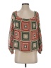 O'Neill 100% Polyester Green Orange 3/4 Sleeve Blouse Size XS - photo 1