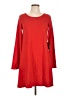 Express Solid Red Casual Dress Size L - photo 1