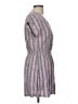 Gap 100% Rayon Stripes Gray Casual Dress Size M - photo 4