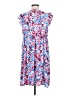 Shein 100% Polyester Print Blue Casual Dress Size 8 - 10 - photo 2