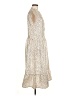Samsoe Samsoe 100% Polyester Animal Print Ivory Casual Dress Size M (estimated) - photo 4