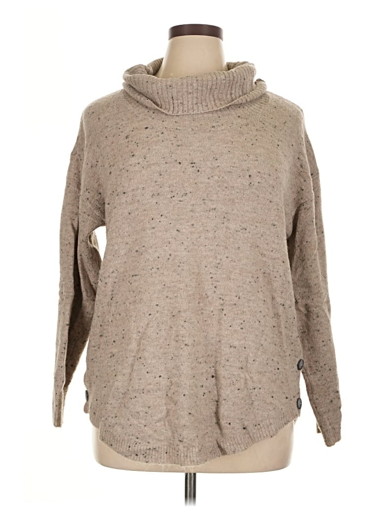 Pre-owned Fortune + Ivy Turtleneck Sweater In Tan