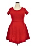 Ambiance Solid Red Casual Dress Size 2X - photo 1
