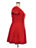 Ambiance Solid Red Casual Dress Size 2X - photo 4