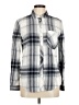 BDG 100% Cotton Plaid Gray Silver Long Sleeve Button-Down Shirt Size M - photo 1
