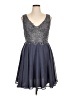 JJ's House 100% Polyester Gray Cocktail Dress Size 16 (estimated) - photo 1