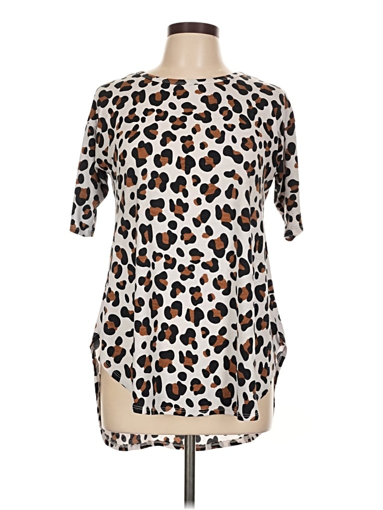 Pre-owned Honeyme 3/4 Sleeve T-shirt In Brown