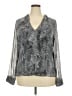 Jones Wear 100% Polyester Silver Long Sleeve Blouse Size 18 - photo 1