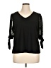 CeCe Black 3/4 Sleeve Top Size XL - photo 1