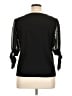 CeCe Black 3/4 Sleeve Top Size XL - photo 2