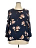 Daniel Rainn 100% Polyester Floral Blue 3/4 Sleeve Blouse Size XXL - photo 1