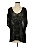 Soho 100% Acrylic Metallic Black Pullover Sweater Size S - photo 1