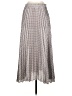 Max Studio 100% Polyester Silver Casual Skirt Size S - photo 2