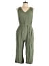 Old Navy 100% Viscose Rayon Solid Green Jumpsuit Size L - photo 1