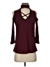 J for Justify Burgundy 3/4 Sleeve Top Size S - photo 1