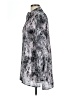 Nine West Animal Print Silver Long Sleeve Blouse Size L - photo 5