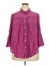 Cato Purple 3/4 Sleeve Button-Down Shirt Size 18 - 20 - photo 1