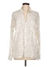 Just Living 100% Rayon Animal Print Ivory Long Sleeve Blouse Size L - photo 1