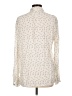 Just Living 100% Rayon Animal Print Ivory Long Sleeve Blouse Size L - photo 2