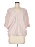 Express 100% Polyester Solid Pink 3/4 Sleeve Blouse Size M - photo 1