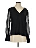 Express 100% Polyester Black Long Sleeve Blouse Size S - photo 1