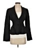 Charles Nolan 100% Ramie Solid Black Blazer Size 4 - photo 1