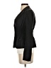 Charles Nolan 100% Ramie Solid Black Blazer Size 4 - photo 5