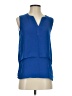 Ivanka Trump 100% Polyester Blue Sleeveless Blouse Size XS - photo 1