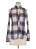 Polly & Esther 100% Polyester Plaid Blue Long Sleeve Blouse Size M - photo 1