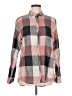 Pulse Checkered-gingham Pink Long Sleeve Button-Down Shirt Size M - photo 1