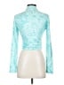 Shein Teal Long Sleeve Top Size 4 - photo 2
