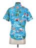 SSLR 100% Polyester Tropical Blue Short Sleeve Blouse Size S - photo 2