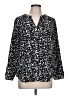 NY Collection Animal Print Black 3/4 Sleeve Blouse Size L - photo 1