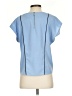 Express 100% Polyester Blue Short Sleeve Blouse Size XS (petite) - photo 2