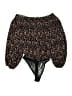 Free People 100% Polyester Black Bodysuit Size S - photo 1