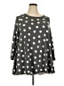 Kim & Cami Polka Dots Gray Pullover Sweater Size 2X - photo 1