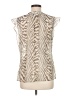 CAbi Animal Print Ivory Sleeveless Blouse Size M - photo 2