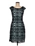 Connected Apparel Multi Color Teal Cocktail Dress Size 8 - photo 1