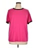 Assorted Brands Color Block Pink Short Sleeve T-Shirt Size XL - photo 1