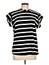 Shein Stripes Black Short Sleeve Top Size 12 - photo 1