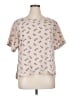 Paraphrase 100% Polyester Tan Short Sleeve Blouse Size XL - photo 1