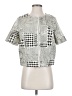 CAbi Silver Short Sleeve Blouse Size S - photo 1