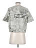 CAbi Silver Short Sleeve Blouse Size S - photo 2