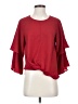 Everly Red 3/4 Sleeve Blouse Size S - photo 1