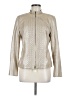 Doncaster Collection 100% Leather Metallic Ivory Leather Jacket Size 6 - photo 1