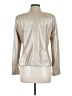 Doncaster Collection 100% Leather Metallic Ivory Leather Jacket Size 6 - photo 2