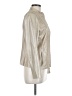 Doncaster Collection 100% Leather Metallic Ivory Leather Jacket Size 6 - photo 4